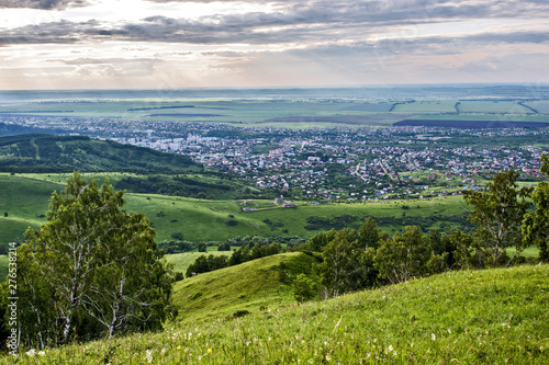 aerial view of rural landscape