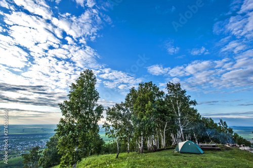 tent on the mountain