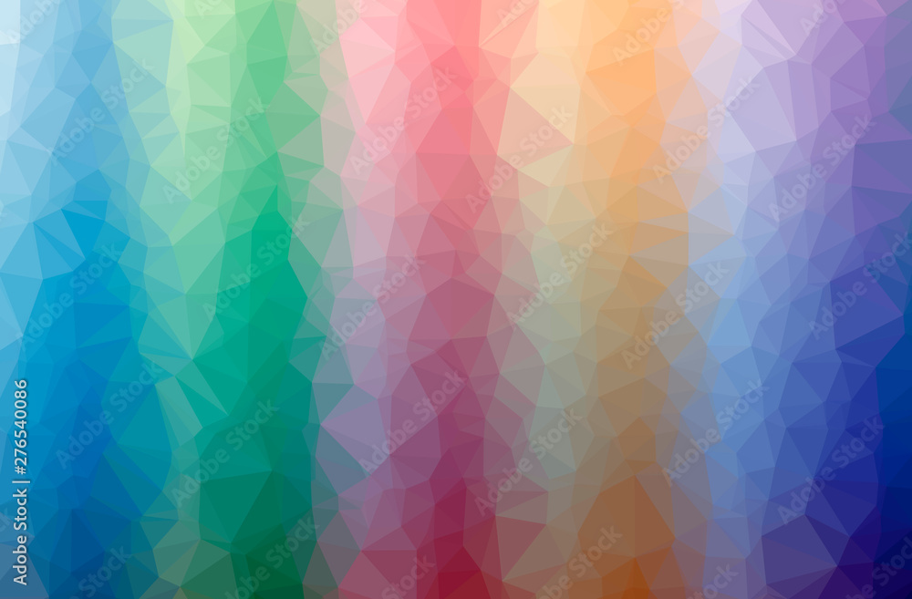 Fototapeta premium Illustration of abstract Blue, Yellow, Red And Green horizontal low poly background. Beautiful polygon design pattern.