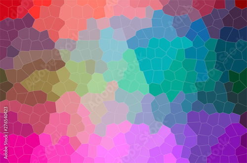 Wallpaper Mural Abstract illustration of blue, yellow and red Little Hexagon background Torontodigital.ca
