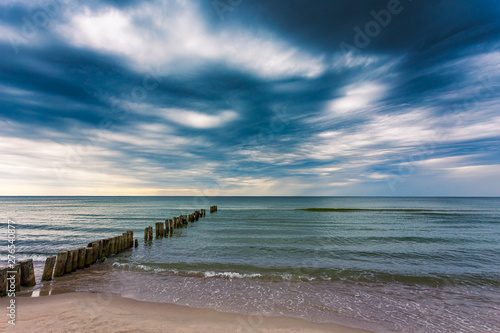 Asperitas clouds over the Baltic sea, Lithuania
