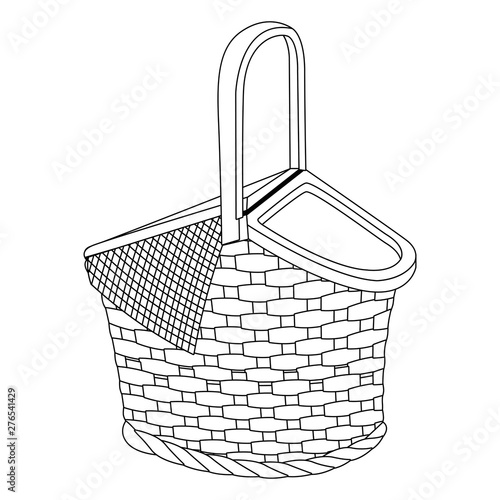 Isolated picnic basket design vector illustrator