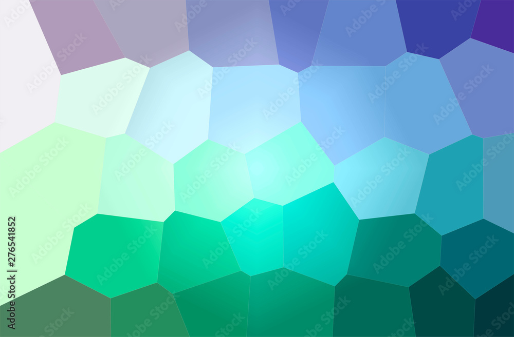 Abstract illustration of blue and green Giant Hexagon background Abstract illustration of blue and green Giant Hexagon background