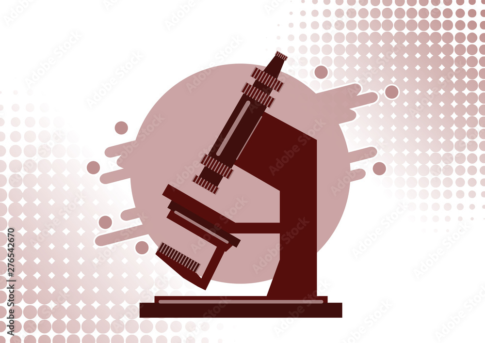 Abstract microscope background with the study of bacteria, molecules ...