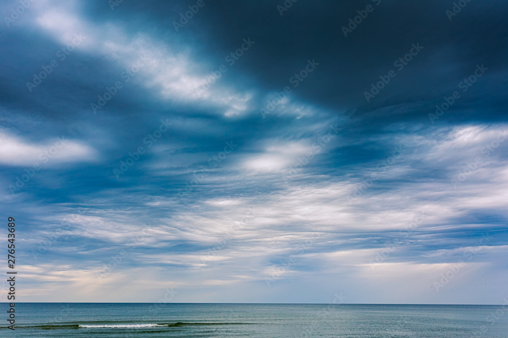 Asperitas clouds over the Baltic sea, Lithuania