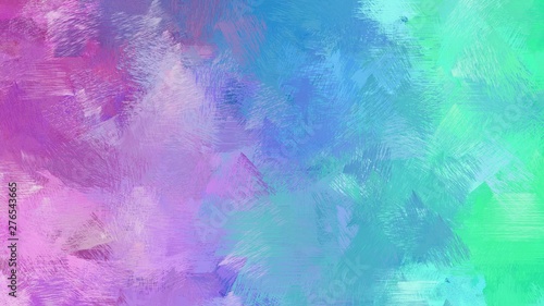 abstract brushed watercolor background corn flower blue, medium turquoise and pastel violet color. use it as wallpaper or graphic element for poster, canvas or creative illustration © Eigens