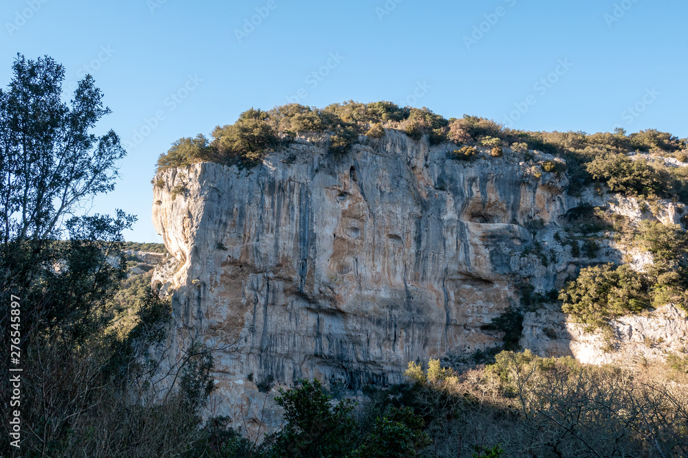 The gorges of Concluse de Lussan near the village of Lussan, Gard, France