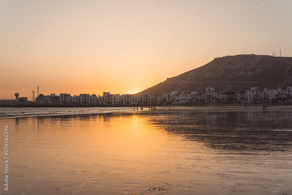 Sonnenuntergang am Strand von Agadir