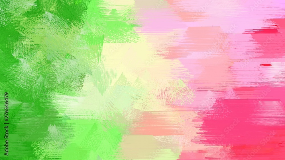 dirty brushed grunge background with baby pink, lime green and pastel red colors. use it as wallpaper or graphic element for poster, canvas or creative illustration
