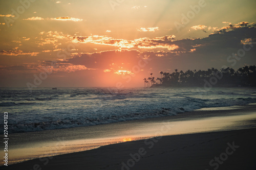 Sunrise on beach in Punta Cana Dominican Republic photo