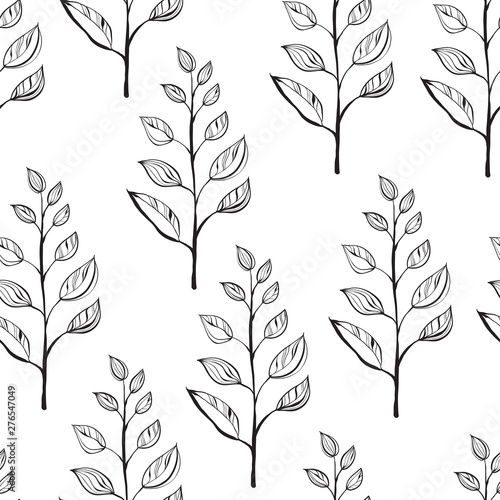 Vector Seamless Abstract Floral Pattern