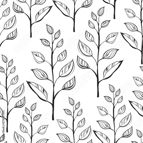 Vector Seamless Abstract Floral Pattern