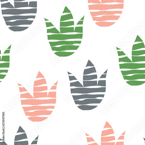 Vector Seamless Abstract Floral Pattern