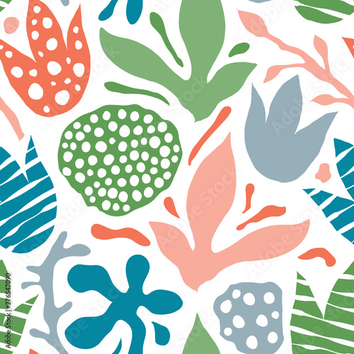 Vector Seamless Abstract Floral Pattern