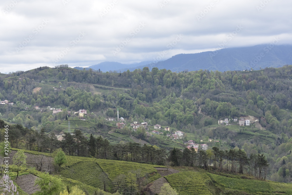 panorama of the village in mountains panorama of the village in mountains