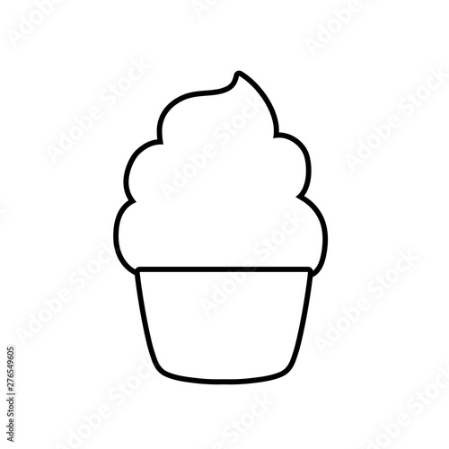delicious sweet cupcake isolated icon