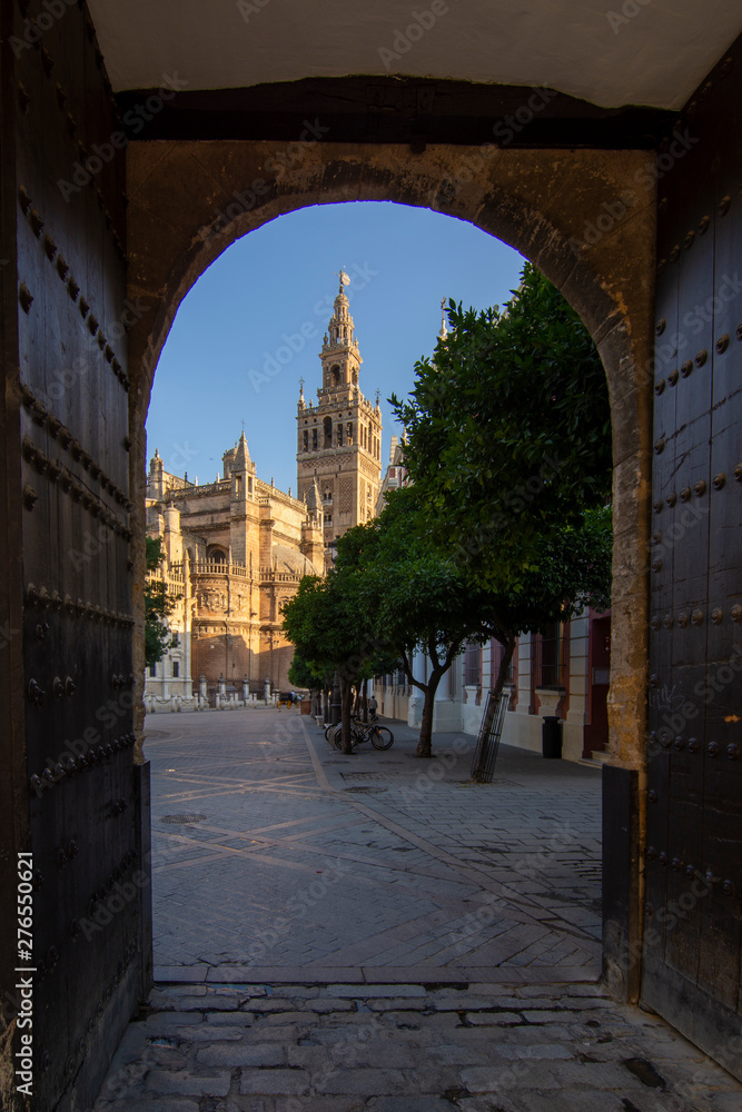 Fototapeta premium The Cathedral of Saint Mary of the See, or Seville Cathedral, is a UNESCO World Heritage Site in Spain.