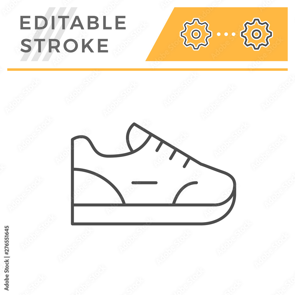 Sneaker editable stroke line outline icon