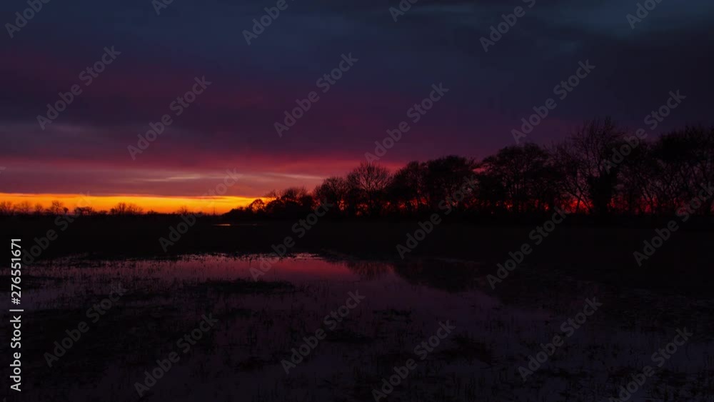 Flooded Field Sunset Timelapse Flooded Field Sunset Timelapse