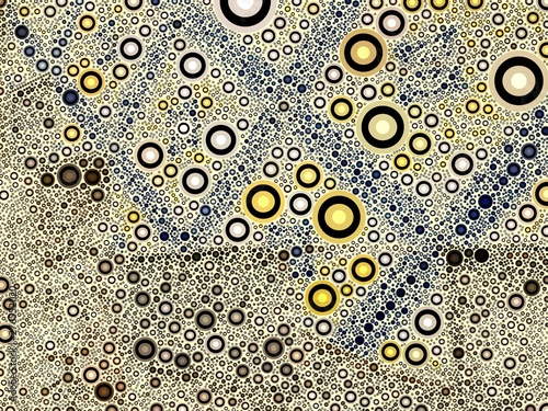 Abstract background with circles patterns on different pastel colors 