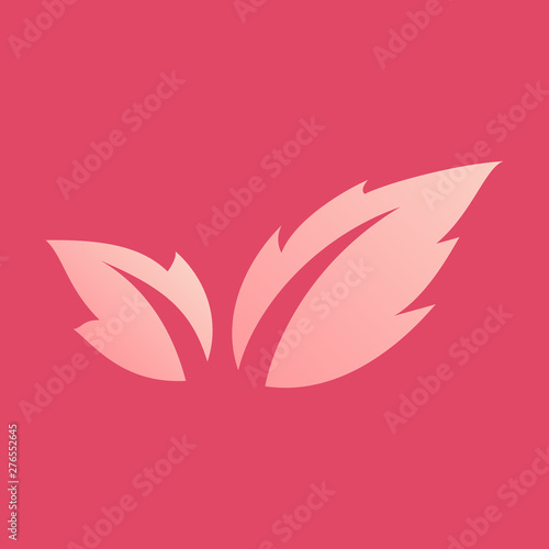 Fresh basil leaves icon. Flat illustration of basil leaves vector icon logo isolated