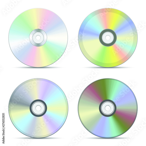 Cd and dvd vector design illustration isolated on white background