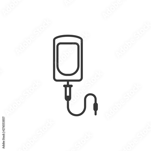 Blood transfusion icon template black color editable. infusion symbol vector sign isolated on white background. Simple logo vector illustration for graphic and web design.