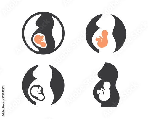 beauty pregnant women vector icon