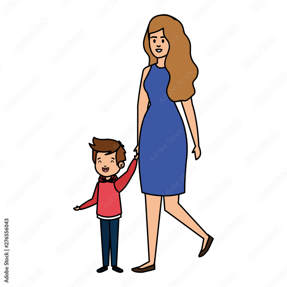 happy student boy with female teacher happy student boy with female teacher