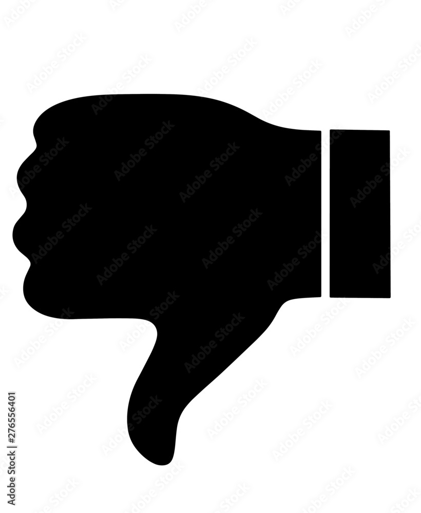 Vector image of a hand showing thumb down gesture Vector image of a hand showing thumb down gesture