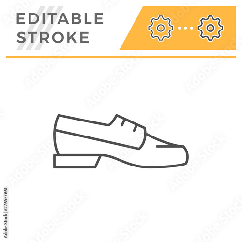Boat shoe editable stroke line outline icon