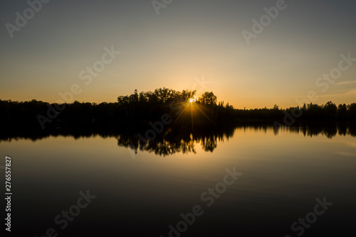 Wallpaper Mural Sunset on Spider Lake in the Chequamegon National Forest. Torontodigital.ca