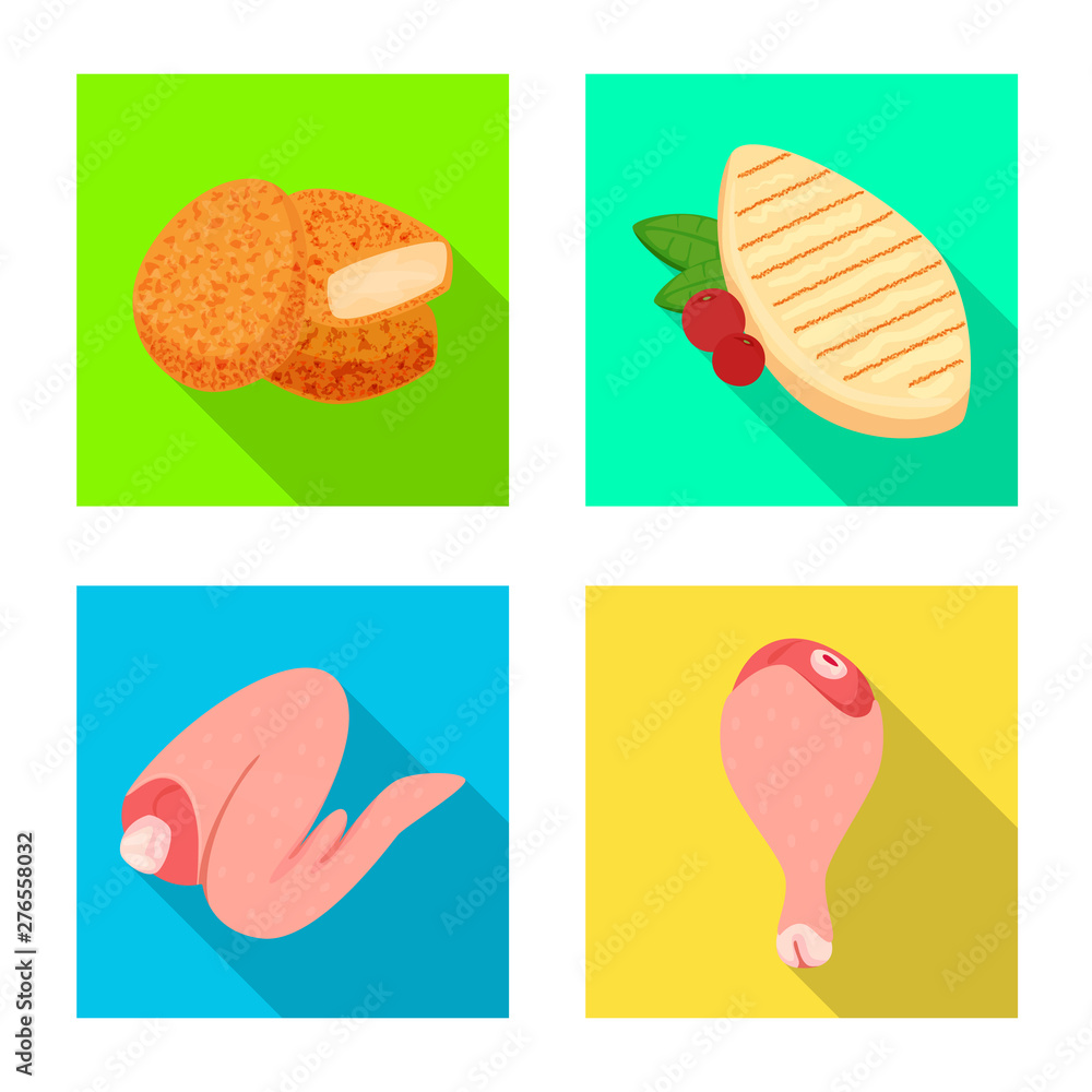 Vector design of product and poultry sign. Set of product and agriculture stock symbol for web. Vector design of product and poultry sign. Set of product and agriculture stock symbol for web.