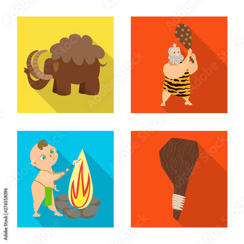 Vector design of evolution and prehistory icon. Set of evolution and development stock vector illustration.