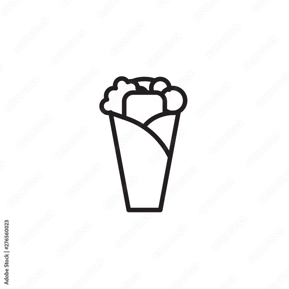 Shawarma line vector icon. Fast food sign for menu design, websites and mobile app. Shawarma line vector icon. Fast food sign for menu design, websites and mobile app.