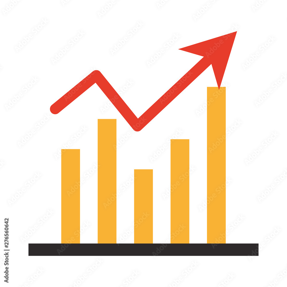 Statistics graph growing business symbol Statistics graph growing business symbol