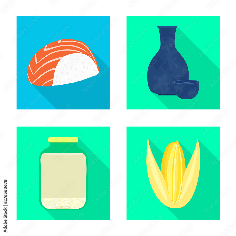 Vector design of raw and agricultural symbol. Collection of raw and ecological stock vector illustration.