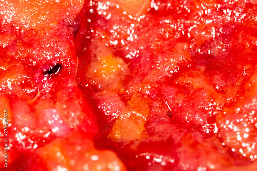 Red fruit jam as abstract background Red fruit jam as abstract background