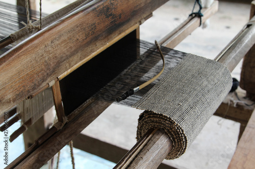 Thai traditional weaving machine, Mae Chaem, Chiangmai, Thailand. photo