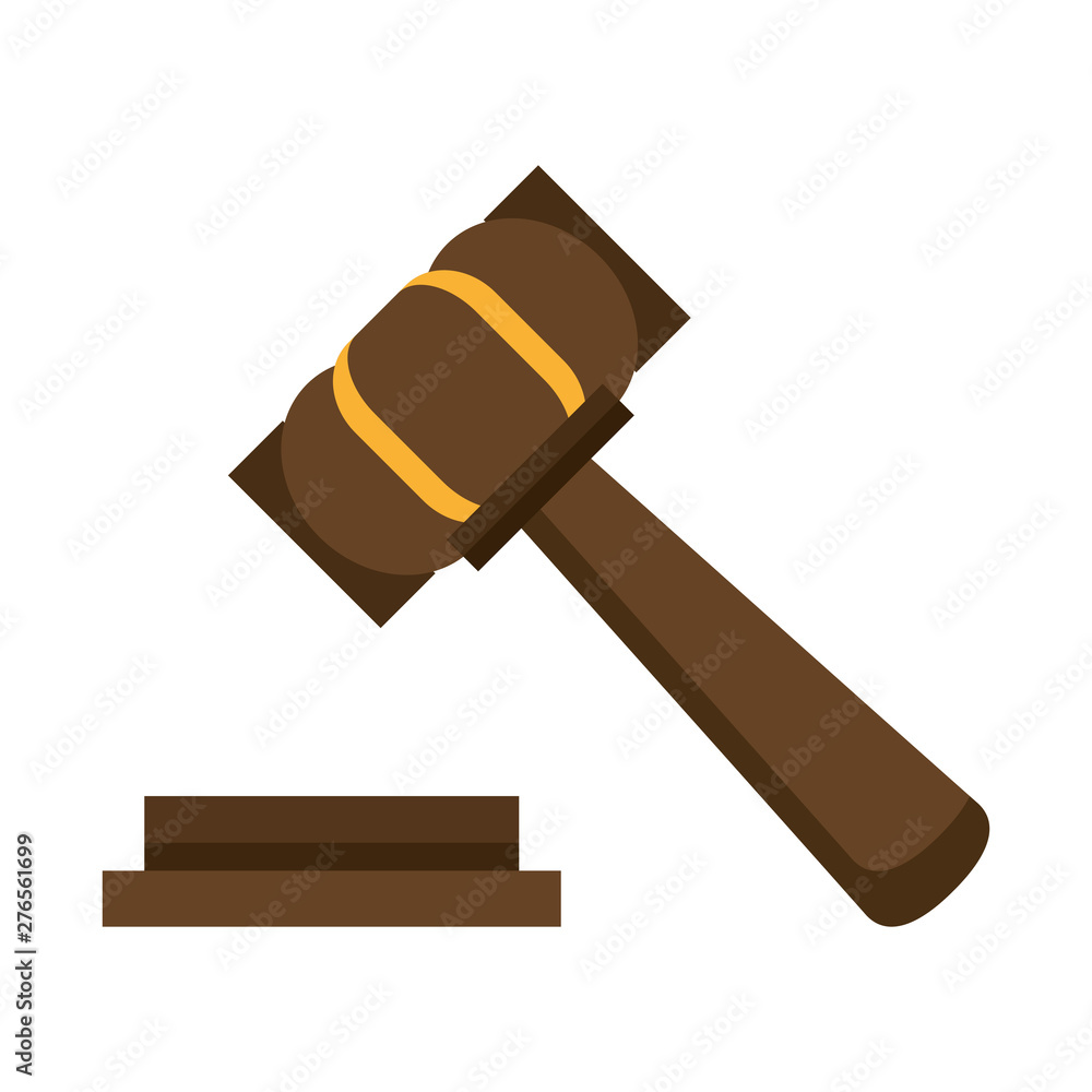 Justice gavel hammer symbol isolated Justice gavel hammer symbol isolated