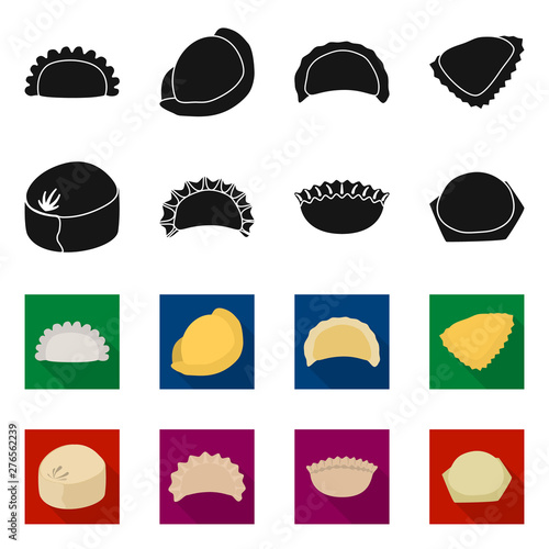 Isolated object of products and cooking icon. Collection of products and appetizer stock vector illustration.