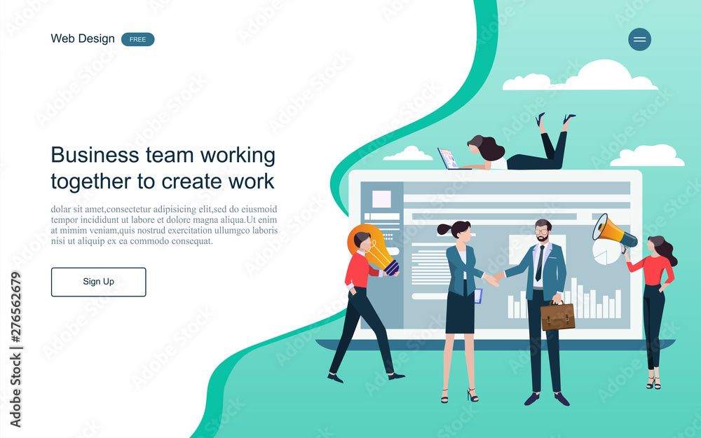 Business concepts for  teamwork. Vector illustration.