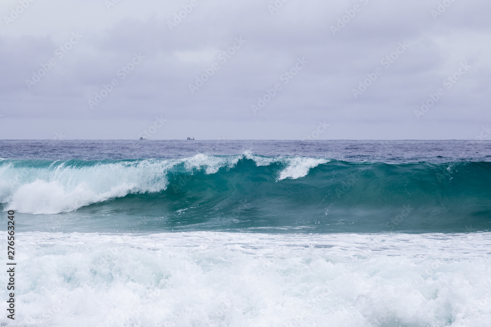 Blue wave water in the ocean