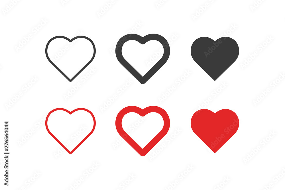 Heart Love icon template black color editable. Heart Love symbol vector sign isolated on white background. Simple logo vector illustration for graphic and web design.