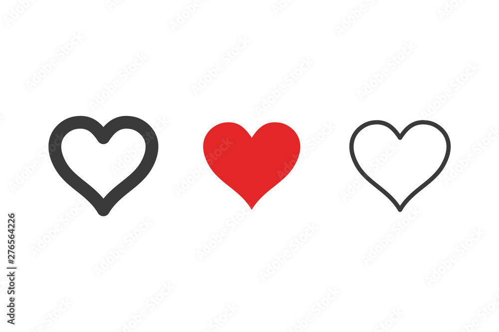 Heart Love icon template black color editable. Heart Love symbol vector sign isolated on white background. Simple logo vector illustration for graphic and web design.