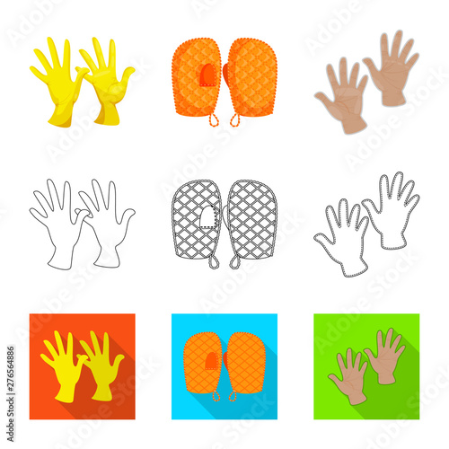 Vector illustration of silhouette and safety logo. Collection of silhouette and comfort stock vector illustration.