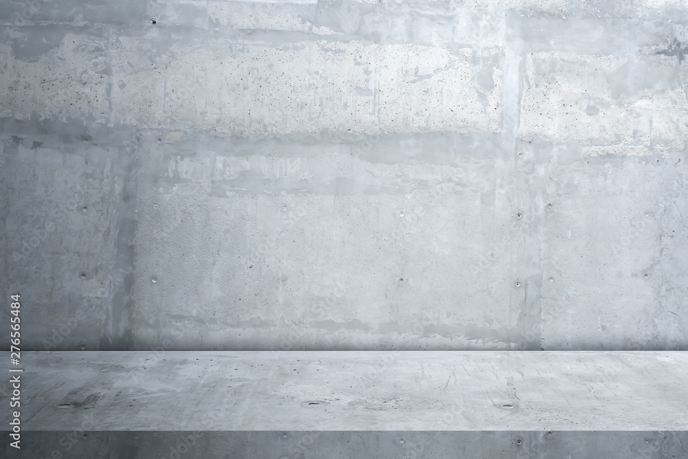 Fototapeta premium Cement floor and wall background,interior, room,design display products.