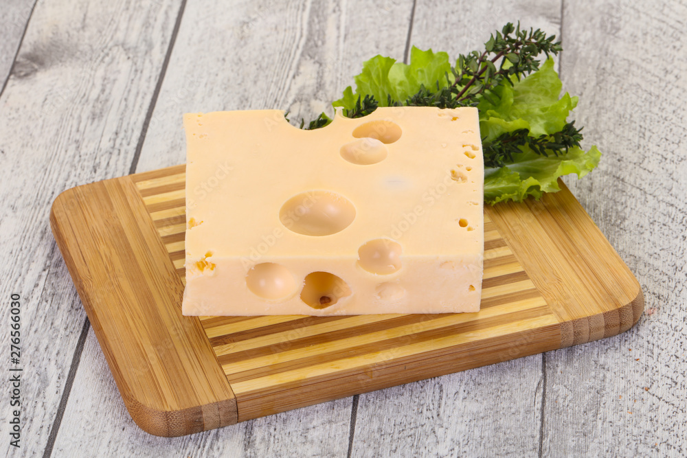 Maasdam cheese brick