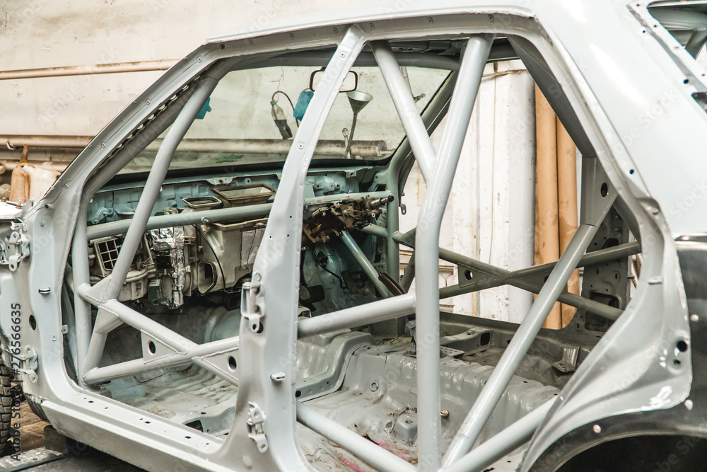 Fototapeta premium The photo of the racing car with rigid to frameworks with strengthened durability