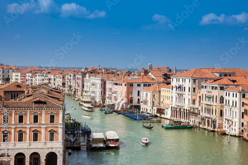 View of the beautiful Venice city and the Grand Canal in a sunny early spring day © anamejia18